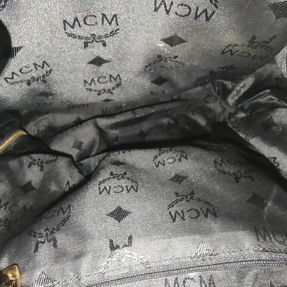 MCM vintage studded leather backpack w/COA EUC - Picture 8 of 11